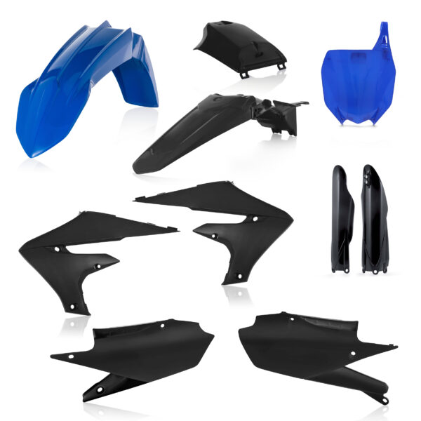 kit plastique acerbis complet 250 450 yzf 2018 2019 2020 2021 2022 2023 yamaha motocross noir bleue