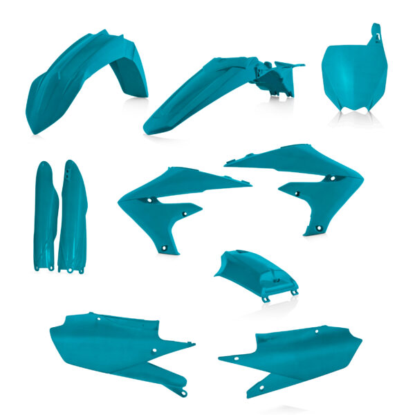 kit plastique acerbis complet 250 450 yzf 2018 2019 2020 2021 2022 2023 yamaha motocross turquoise
