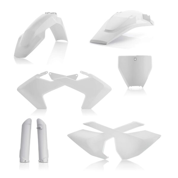 kit plastique acerbis complet husqvarna 125 250 350 450 tc fc 2016 2017 2018 motocross blanc