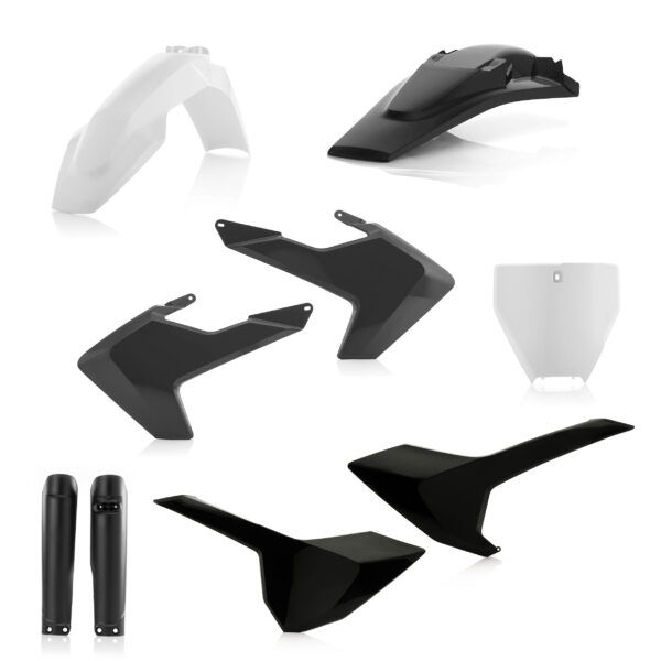kit plastique acerbis complet husqvarna 125 250 350 450 tc fc 2016 2017 2018 motocross noir blanc