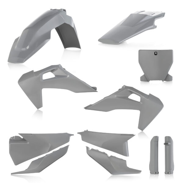 kit plastique acerbis complet husqvarna 125 250 350 450 tc fc 2019 2020 2021 2022 motocross gris