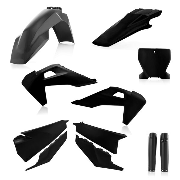 kit plastique acerbis complet husqvarna 125 250 350 450 tc fc 2019 2020 2021 2022 motocross noir