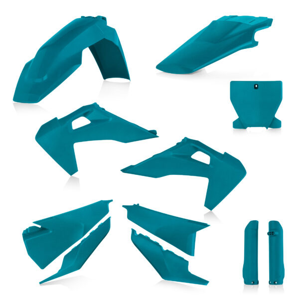kit plastique acerbis complet husqvarna 125 250 350 450 tc fc 2019 2020 2021 2022 motocross turquoise