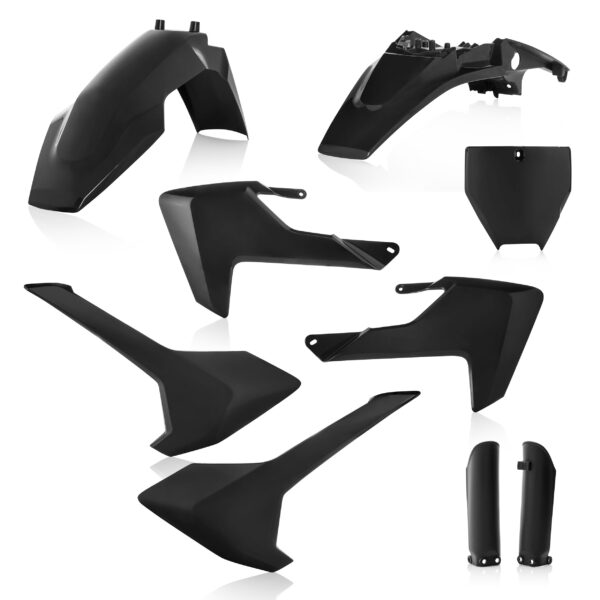 kit plastique acerbis complet husqvarna 65 tc 2017 2018 2019 2020 2021 2022 2023 motocross Noir