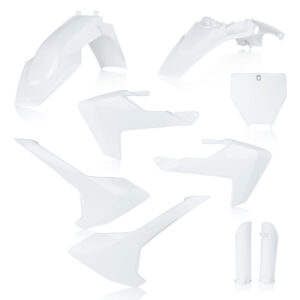kit plastique acerbis complet husqvarna 65 tc 2017 2018 2019 2020 2021 2022 2023 motocross blanc
