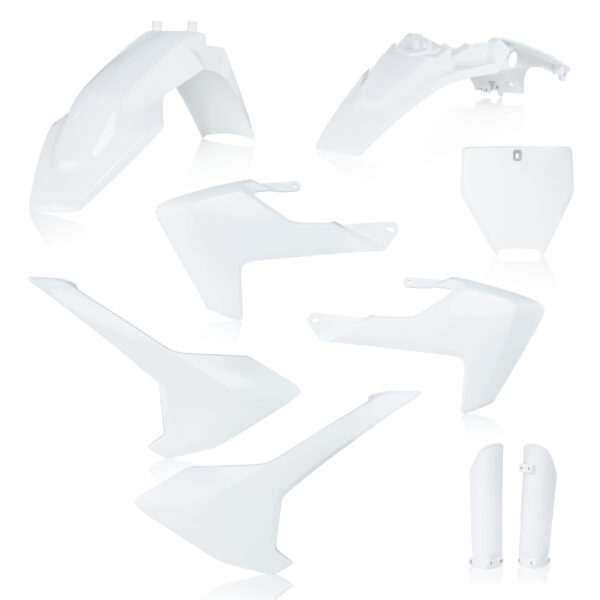 kit plastique acerbis complet husqvarna 65 tc 2017 2018 2019 2020 2021 2022 2023 motocross blanc