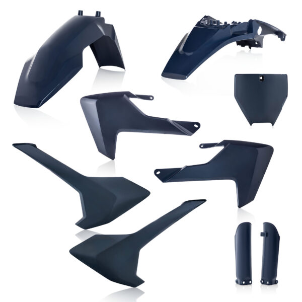 kit plastique acerbis complet husqvarna 65 tc 2017 2018 2019 2020 2021 2022 2023 motocross bleu
