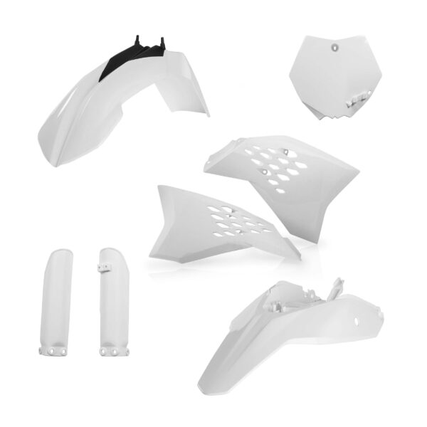 kit plastique acerbis complet ktm 50 sx 2009 2010 2011 2012 2013 2014 2015 motocross blanc