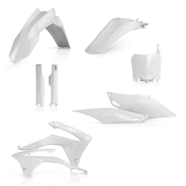 kit plastique acerbis honda complet 250 450 crf 2013 2014 2015 2016 2017 motocross blanc