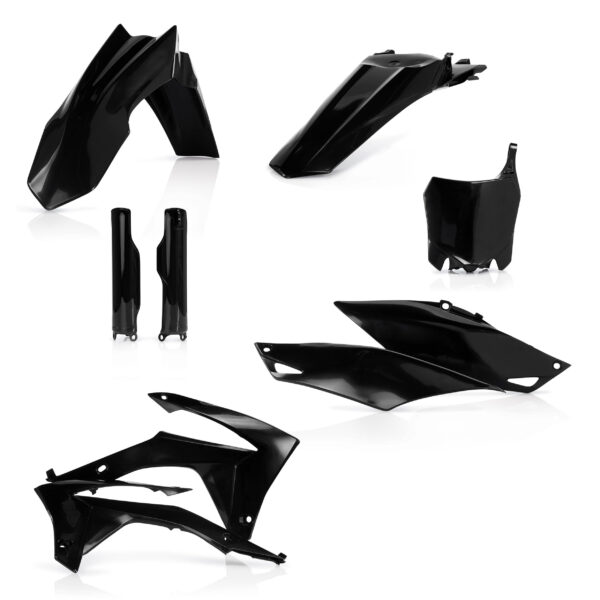 kit plastique acerbis honda complet 250 450 crf 2013 2014 2015 2016 2017 motocross noir