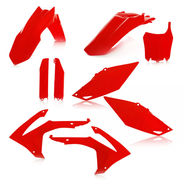 kit plastique acerbis honda complet 250 450 crf 2013 2014 2015 2016 2017 motocross rouge