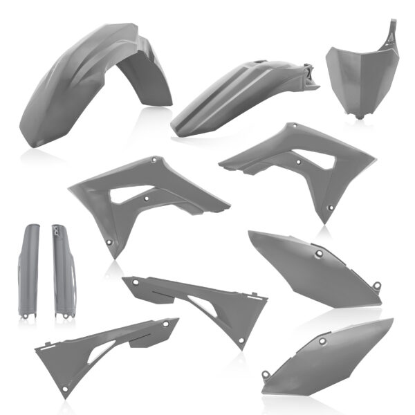 kit plastique acerbis honda complet 250 450 crf 2017 2018 2019 2020 2021 motocross gris