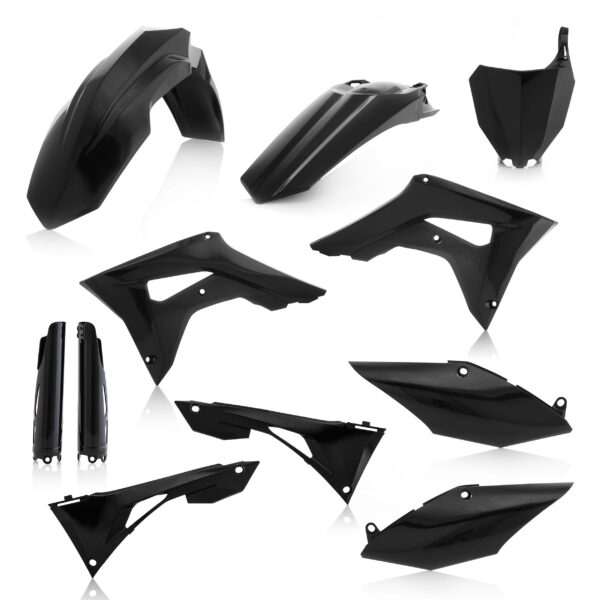 kit plastique acerbis honda complet 250 450 crf 2017 2018 2019 2020 2021 motocross noir