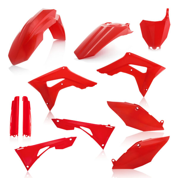kit plastique acerbis honda complet 250 450 crf 2017 2018 2019 2020 2021 motocross rouge