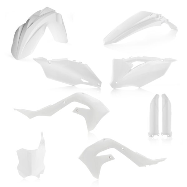kit plastique acerbis motocross kawasaki 250 450 kxf 2019 2020 2021 2022 2023 2024 blanc