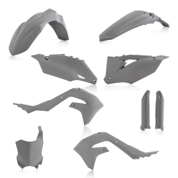 kit plastique acerbis motocross kawasaki 250 450 kxf 2019 2020 2021 2022 2023 2024 gris