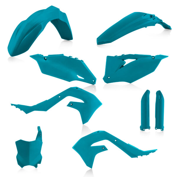 kit plastique acerbis motocross kawasaki 250 450 kxf 2019 2020 2021 2022 2023 2024 turquoise