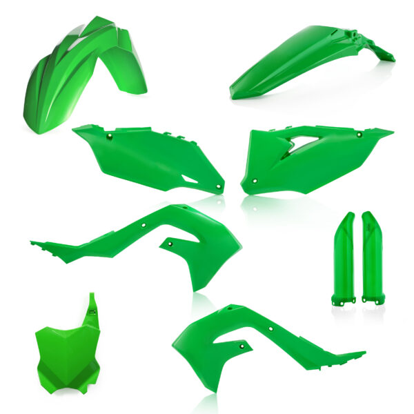 kit plastique acerbis motocross kawasaki 250 450 kxf 2019 2020 2021 2022 2023 2024 vert