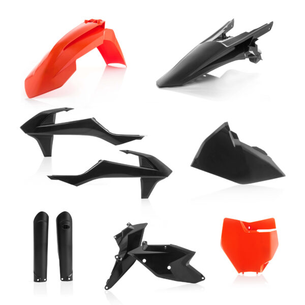 kit plastique ktm 125 250 350 450 sx sxf 2016 2017 2018 acerbis complet noir orange