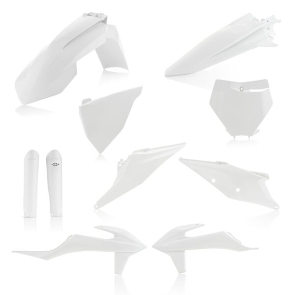 kit plastique ktm 125 250 350 450 sx sxf 2019 2020 2021 2022 acerbis complet blanc