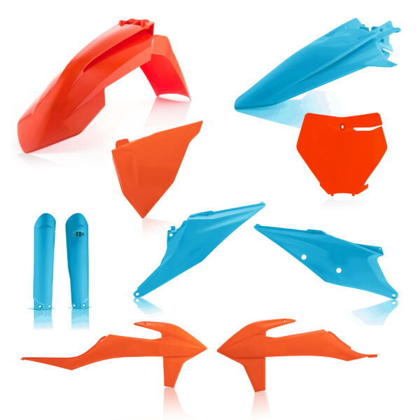 kit plastique ktm 125 250 350 450 sx sxf 2019 2020 2021 2022 acerbis complet orange bleu