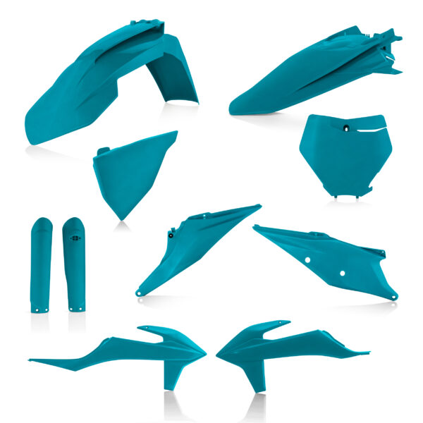 kit plastique ktm 125 250 350 450 sx sxf 2019 2020 2021 2022 acerbis complet turquoise