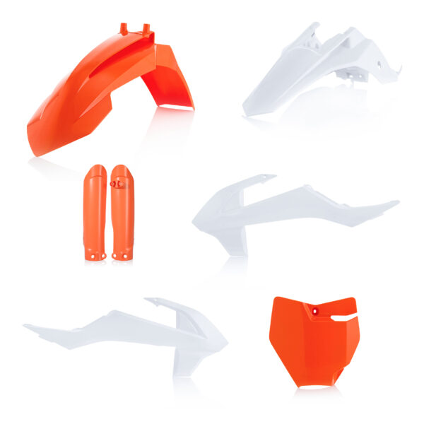 kit plastique ktm 65 sx 2016 2017 2018 2019 2020 2021 2022 2023 acerbis complet orange blanc