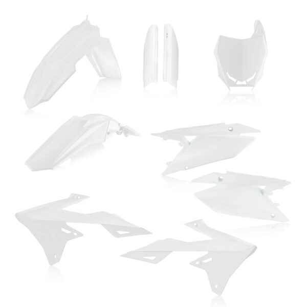 kit plastique suzuki 250 450 rmz 2018 2019 2020 2021 2022 2023 2024 2025 2026 kit complet acerbis blanc