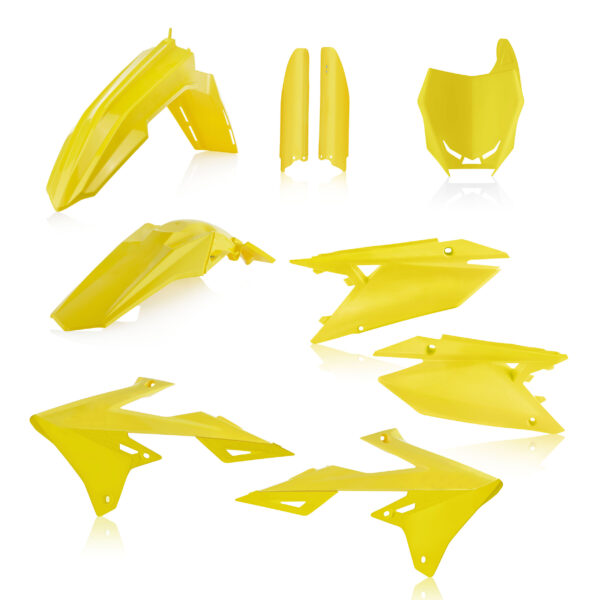 kit plastique suzuki 250 450 rmz 2018 2019 2020 2021 2022 2023 2024 2025 2026 kit complet acerbis jaune