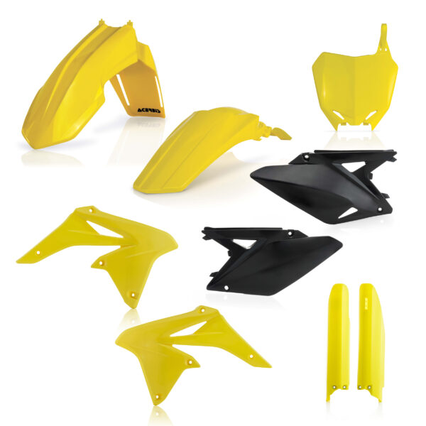 kit plastique suzuki 250 rmz 2010 2011 2012 2013 2014 2015 2016 2017 2018 kit complet acerbis jaune noir