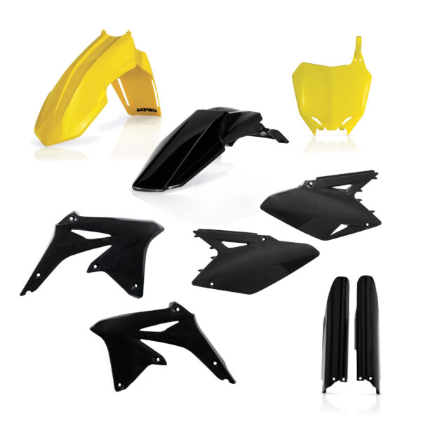 kit plastique suzuki 450 rmz 2008 2009 2010 2011 2012 2013 2014 2015 2016 2017 kit complet acerbis noir jaune