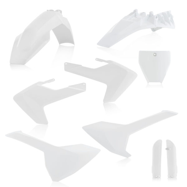plastique acerbis kit complet motocross husqvarna 85 tc 2018 2019 2020 2021 2022 2023 2024 blanc