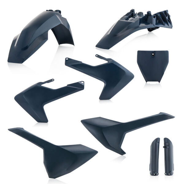 plastique acerbis kit complet motocross husqvarna 85 tc 2018 2019 2020 2021 2022 2023 2024 bleu