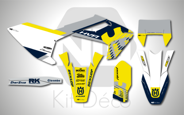 kit déco 125 250 300 350 450 501 te fe husqvarna 2017 2018 2019 cano series decals stickers graphics autocollant adhésifs 2