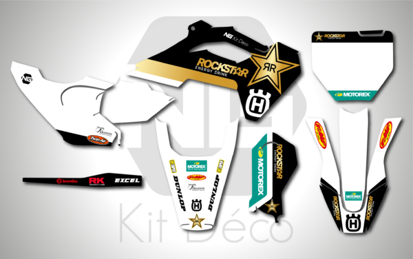 kit déco 65 tc 2024 2025 2026 husqvarna motocross ng factory 2022 mx decals stickers graphics autocollan adhesifs_Plan de travail 1