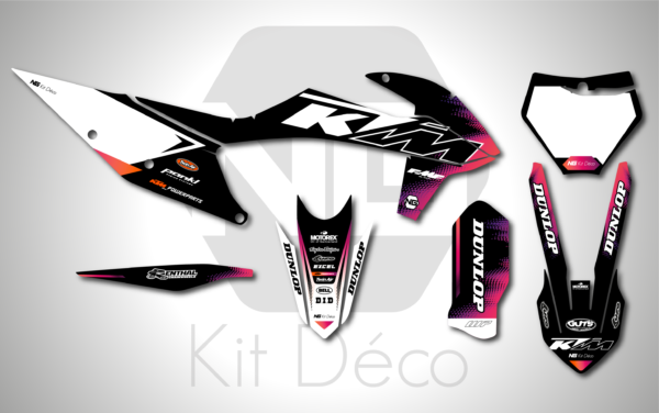 kit déco ktm 125 250 350 450 sx sxf 2019 2020 2021 2022 ng motocross flash series mx decals stickers graphics autocollant adhesifs_Plan de travail 1