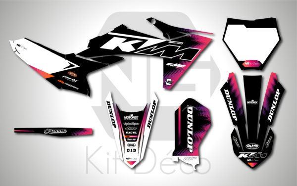 kit déco ktm 50 sx 2024 2025 2026 motocross flash series ng mx decals stickers graphics autocollant adhesifs_Plan de travail 1