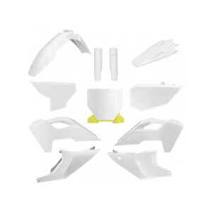 kit plastique complet polisport husqvarna 125 250 350 450 tc fc 2023 2024 motocross blanc