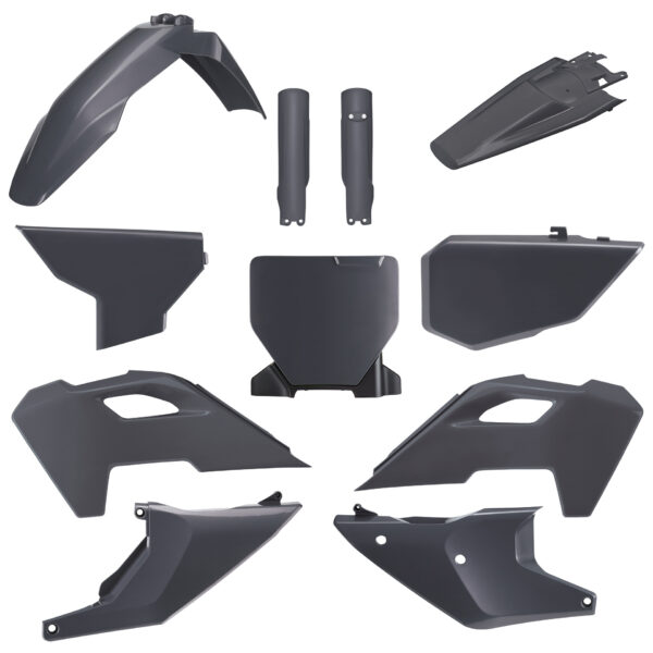 kit plastique complet polisport husqvarna 125 250 350 450 tc fc 2023 2024 motocross gris