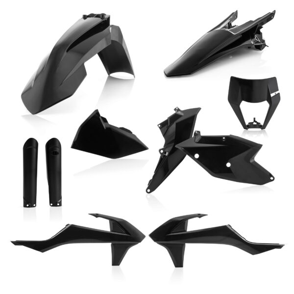 kit plastique ktm exc excf tpi xcw 125 200 250 300 350 450 500 2017 2018 2019 kit complet acerbis noir