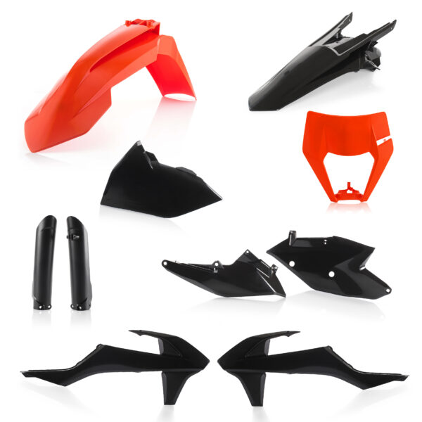 kit plastique ktm exc excf tpi xcw 125 200 250 300 350 450 500 2017 2018 2019 kit complet acerbis noir orange