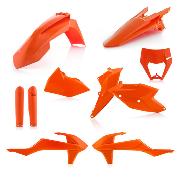kit plastique ktm exc excf tpi xcw 125 200 250 300 350 450 500 2017 2018 2019 kit complet acerbis orange