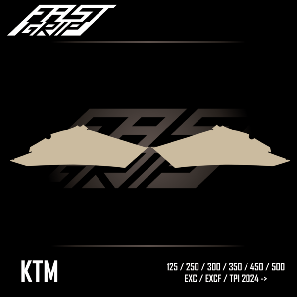 fast grip ktm 125 250 300 350 450 500 exc excf tpi 2024 2025 2026 protection ouies de radiateur full grip_Plan de travail 1