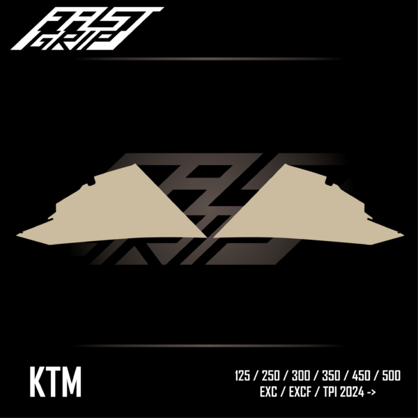 fast grip ktm 125 250 300 350 450 500 exc excf tpi 2024 2025 2026 protection ouies de radiateur soft grip_Plan de travail 1