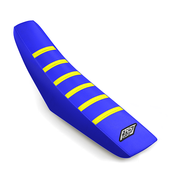 housse de selle sherco 125 250 300 350 450 500 se sef 2025 2026 2027 bleue jaune fluo fast grip antidérapant seat cover
