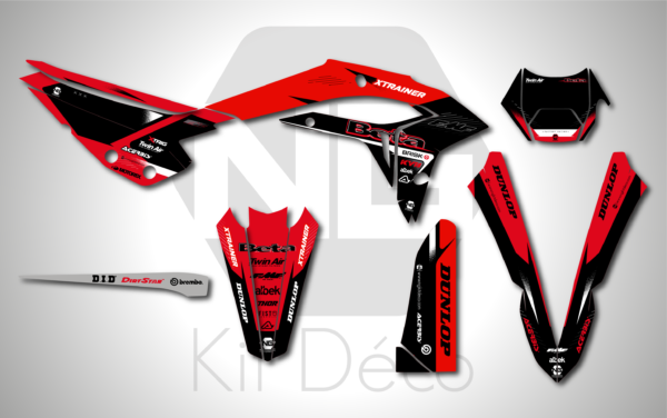 kit déco beta xtrainer 250 300 2023 2024 2025 2026 enduro ng kit déco decals stickers graphics autocollant adhesifs alba series_Plan de travail 1