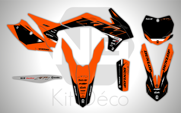kit déco ktm 125 250 350 450 sx sxf 2013 2014 2015 motocross ng alba series mx decals stickers graphics autocollant adhesifs_Plan de travail 1