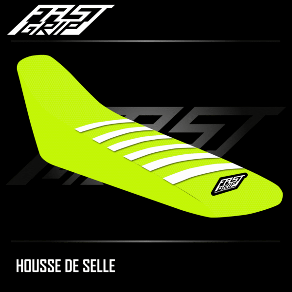 housse de selle enduro triumph tfe 250 450 2025 2026 seat cover jaune fluo blanche