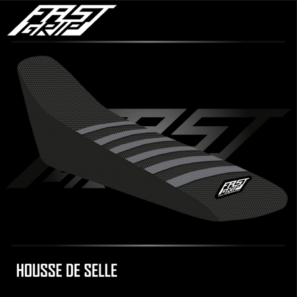 housse de selle stark future ex enduro seat cover motocross noire grise-01