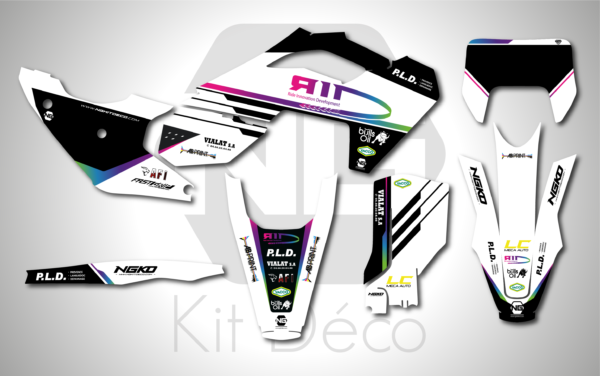 kit déco 125 250 300 350 450 501 te fe husqvarna 2024 2025 2026 enduro ng team RID 2025 decals stickers graphics autocollant adhesifs_Plan de travail 1